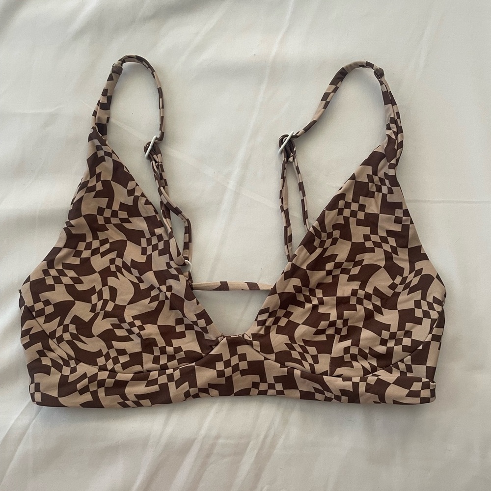 Stone Fox Swum Geometric bikini top